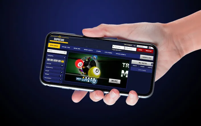 Supreme Betting sportsbook open on a smartphone