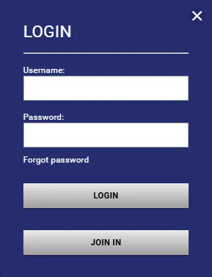 Supreme Betting login window with username and password fields, Forgot password link and Join In button